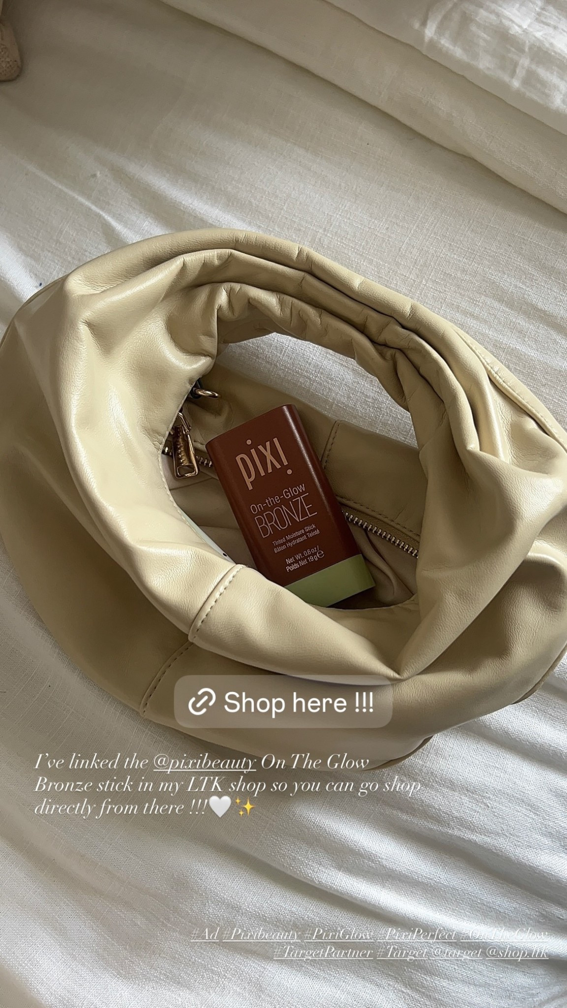 I’ve linked the @pixibeauty On The Glow Bronze stick in my LTK shop so you can go shop directly from there !!!🤍✨ #Ad #Pixibeauty #PixiGlow #PixiPerfect #OnTheGlow #TargetPartner #Target @target @shop.ltk