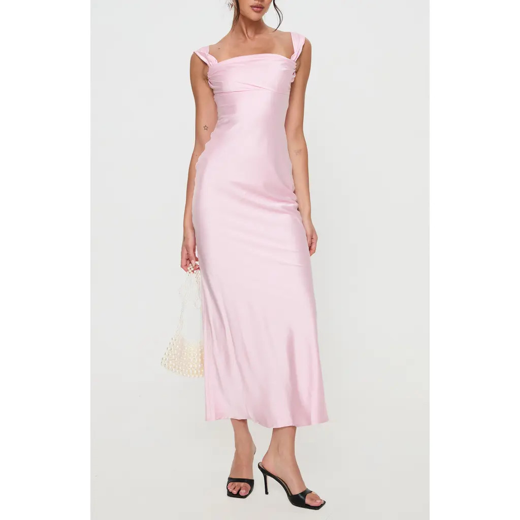 Princess Polly Azura Sleeveless Satin Maxi Dress in Pink at Nordstrom, Size 6 | Nordstrom