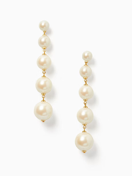 girls in pearls linear statement earrings | Kate Spade Outlet