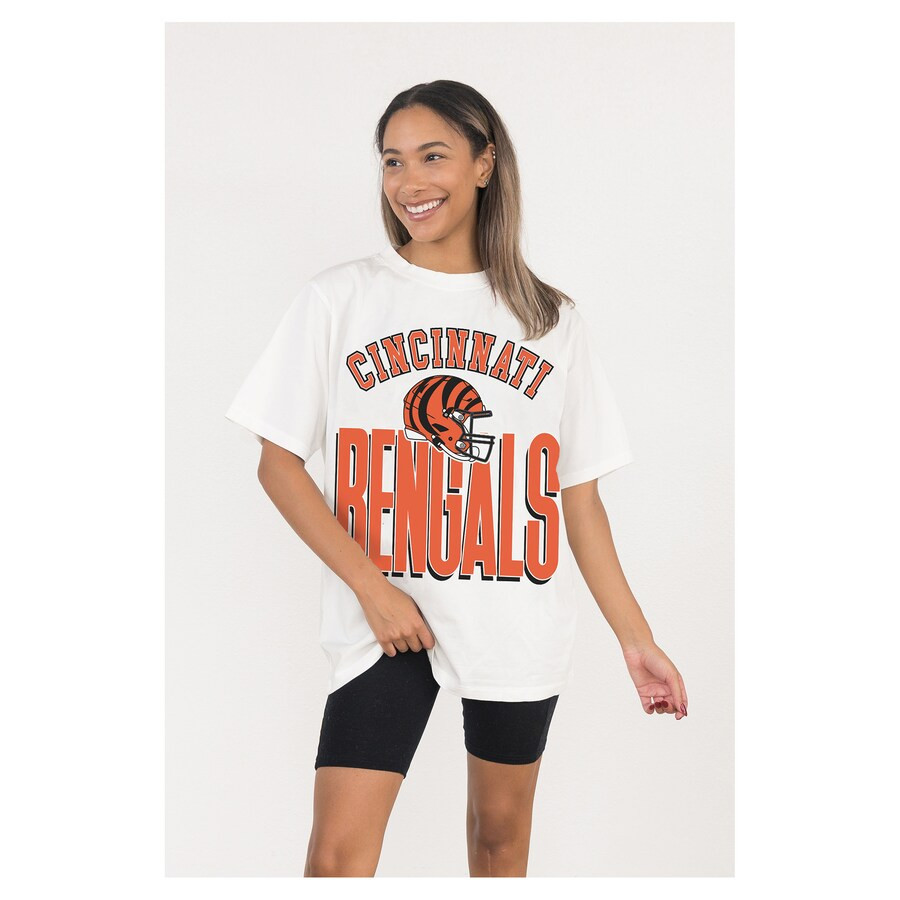 Cincinnati Bengals Gameday Couture Women's Oversized Classic Fierce Focus T-Shirt - White | Fanatics