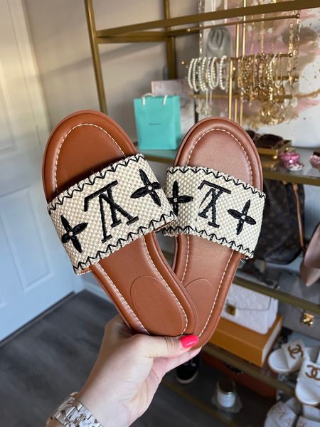 Sandals Under $100, Slide Sandals, Summer Sandals, Slip On Sandals, Designer Sandals, Designer Inspired, Designer Dupe | available in 5 colors | Normally 6.5, purchased 37 for perfect fit  

Use code “staceyb30” for 30% off! 

#LTKSeasonal #LTKunder100 #LTKshoecrush