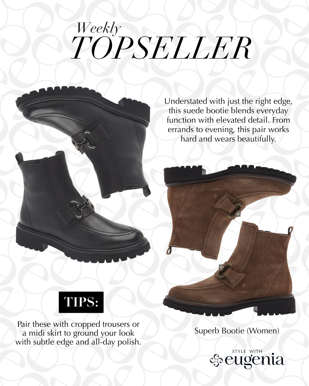 This is the boot that’s built for busy women who still want to show up sharp. The Superb Bootie walks like a sneaker, wears like a polished statement. I’ve styled this for client meetings, travel days, and casual-chic dinners—and every time, it lands. The suede gives it luxe texture, the lug sole adds edge, and the walkability? 10/10. 

 #LTKGiftGuide #LTKHoliday #LTKPetite