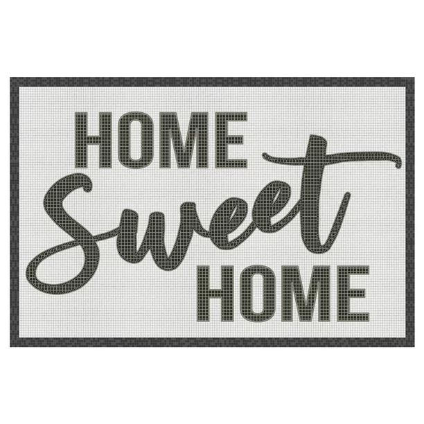 Home Sweet Home Tile Pattern Decorative Vinyl Floor Mat - 2' x 3' - Walmart.com | Walmart (US)