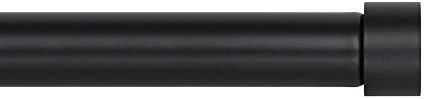Ivilon Drapery Window Curtain Rod - End Cap Style Design 1 Inch Pole. 72 to 144 Inch Color Black | Amazon (US)