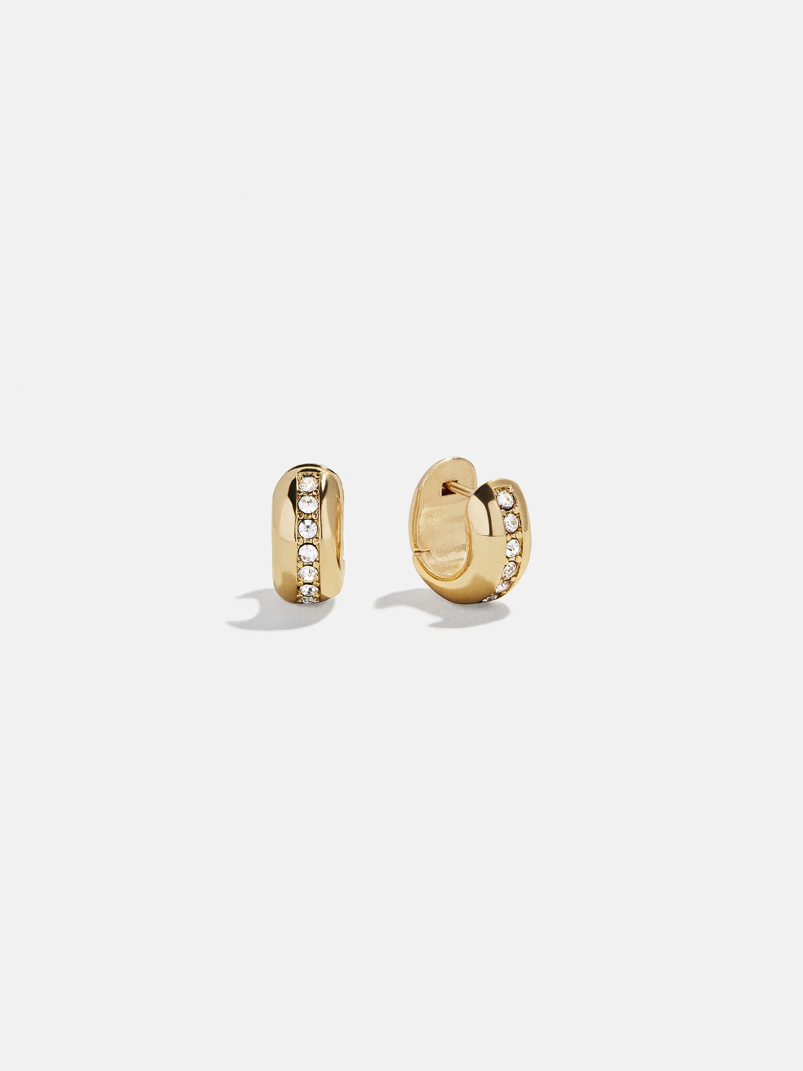 Alora Huggie Earrings - Gold/Pavé | BaubleBar