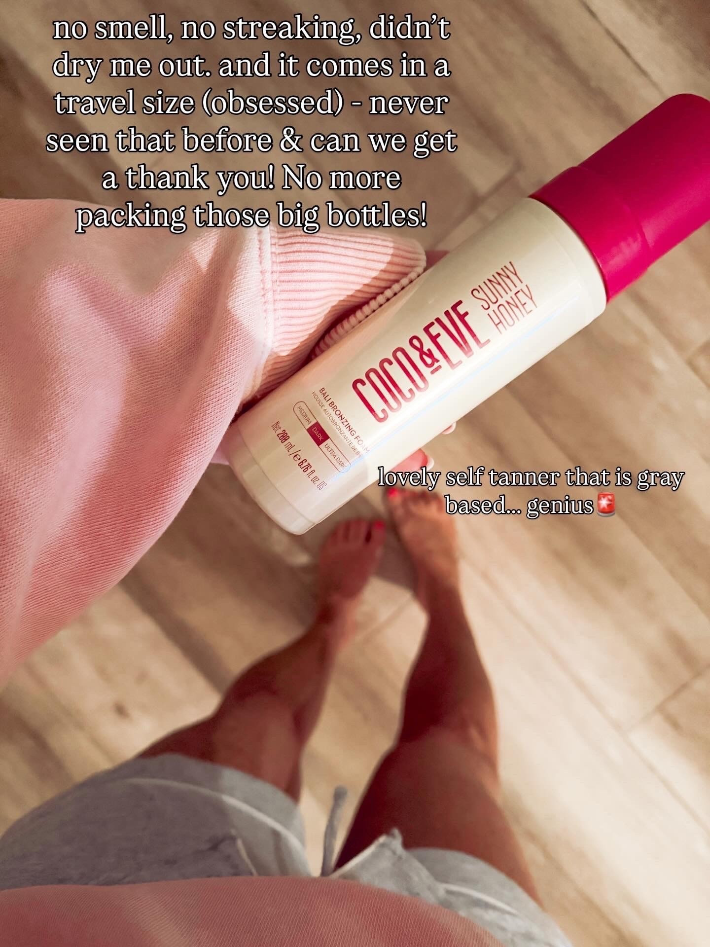 Okay wait… I’ve never used a self-tanner like this before 🤯✨

No smell (!!), no streaking, and it goes on SO smooth and even — like actually fool proof. The color develops beautifully and looks super natural, not orange at all 🤎

And the best part… they have travel sizes now 🙌🏼 no more packing those huge bottles. Perfect for trips, weekends, or just keeping in your bag.

Travel. Self tanner.

#LTKBeauty #LTKSaleAlert #LTKgrwm