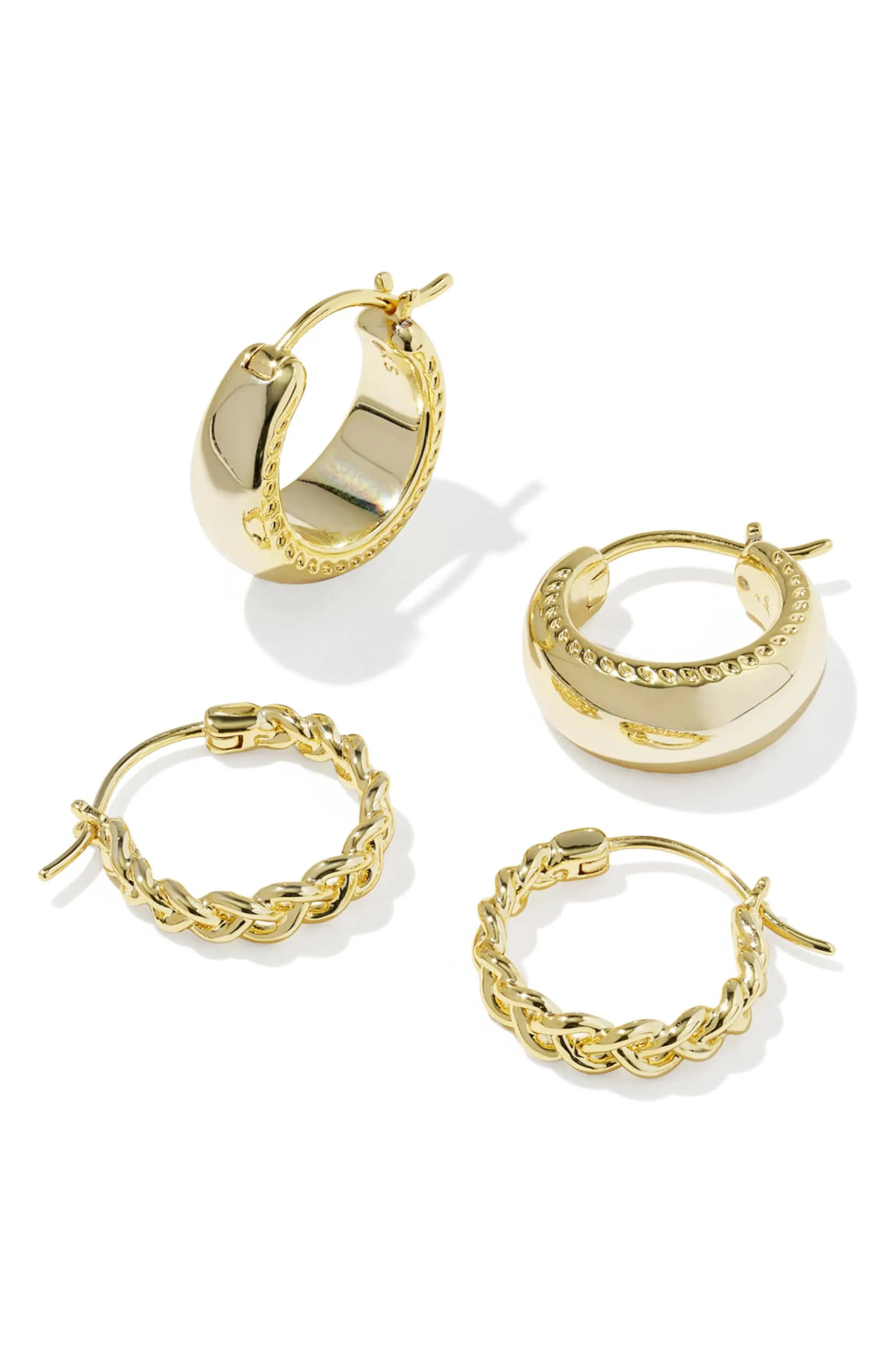 Gabriella Set of 2 Huggie Hoop Earrings (Women) | Nordstrom | Nordstrom