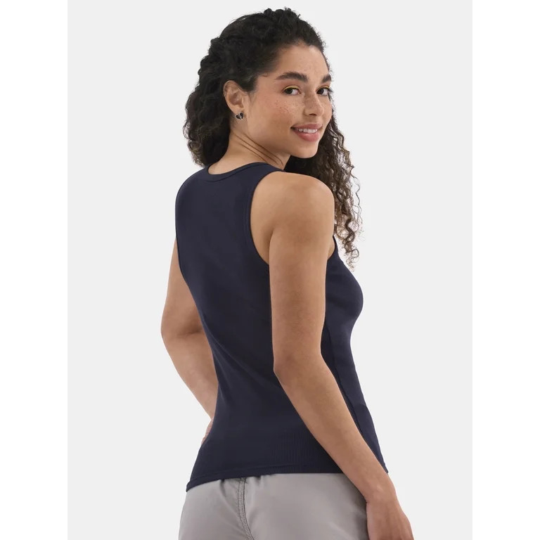 No Boundaries Ribbed High Neck Tank Top, Women's | Walmart (US)