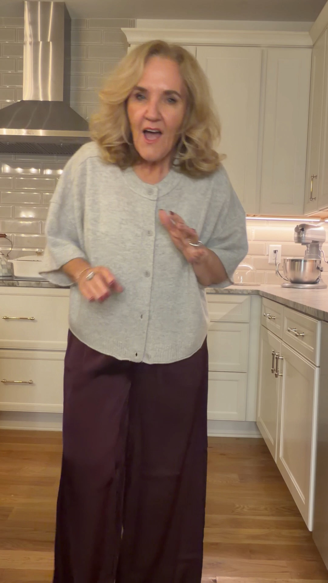 Anthro cashmere medium 
Walmart satin pants size medium love these’ 
Great slingbacks these are pretty comfy!