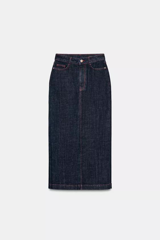 Z1975 MIDI DENIM SKIRT | Zara UK