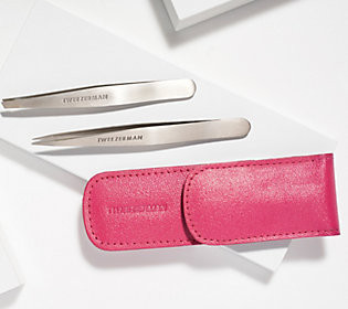 Tweezerman Petite Tweezer Set w/ Case | QVC