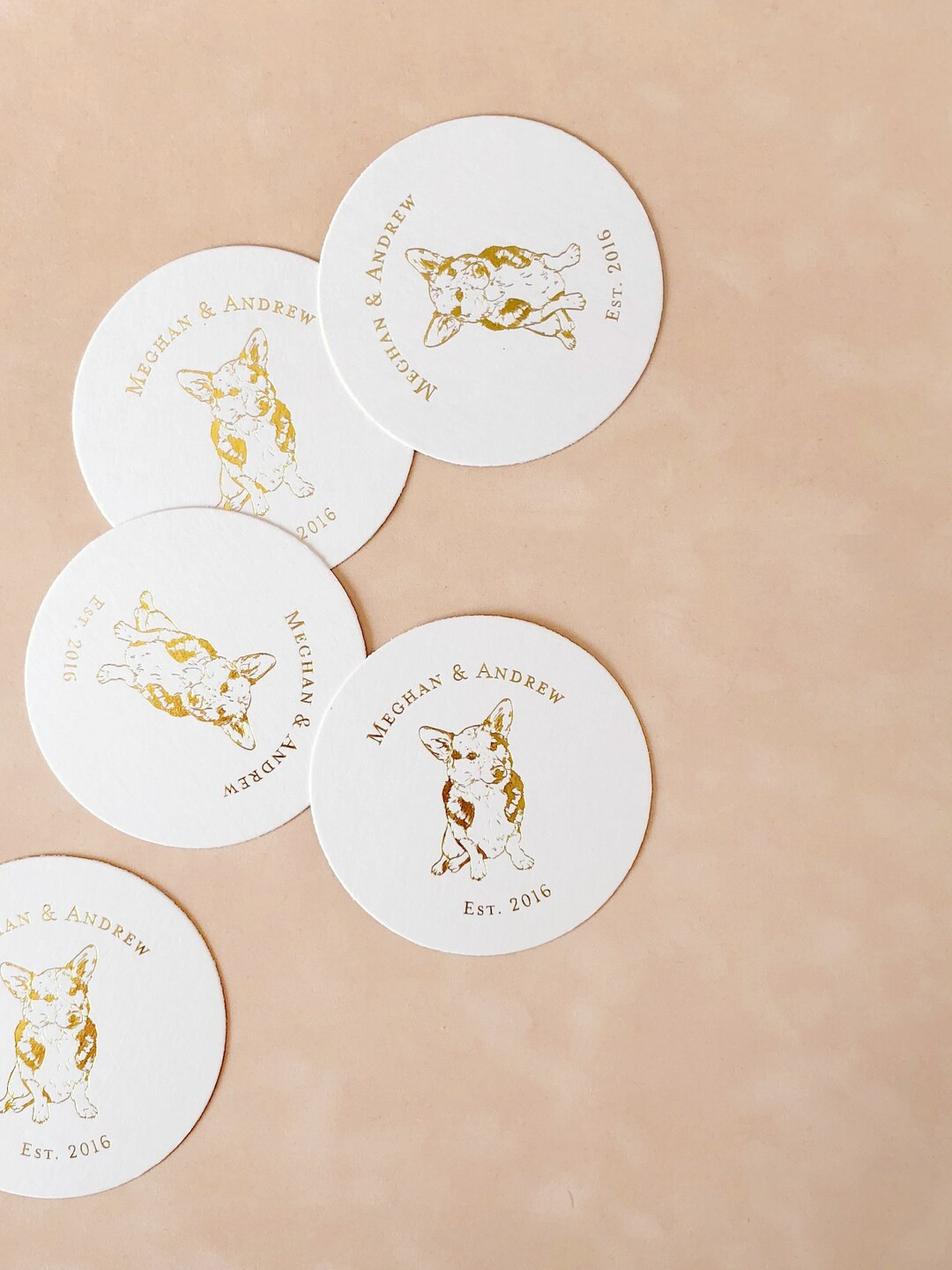 ONE PET, Pet Drink Coasters, Custom Pet Portrait, Personalized Wedding Coaster - Etsy | Etsy (US)