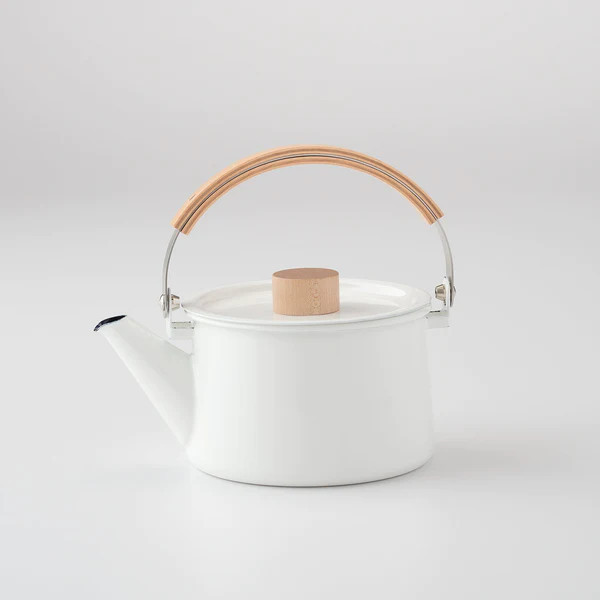 Enamel + Wood Kettle | Schoolhouse