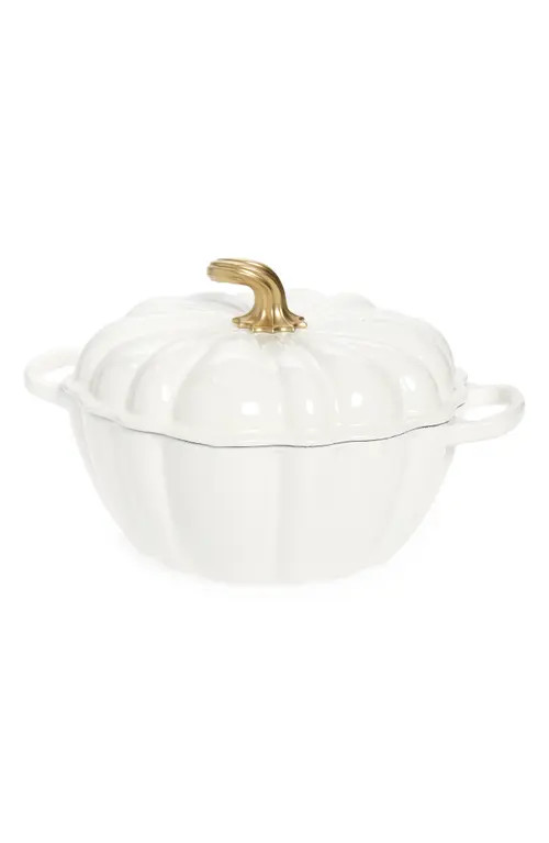 Le Creuset Figural Pumpkin Baking Dish in White at Nordstrom, Size 4 | Nordstrom