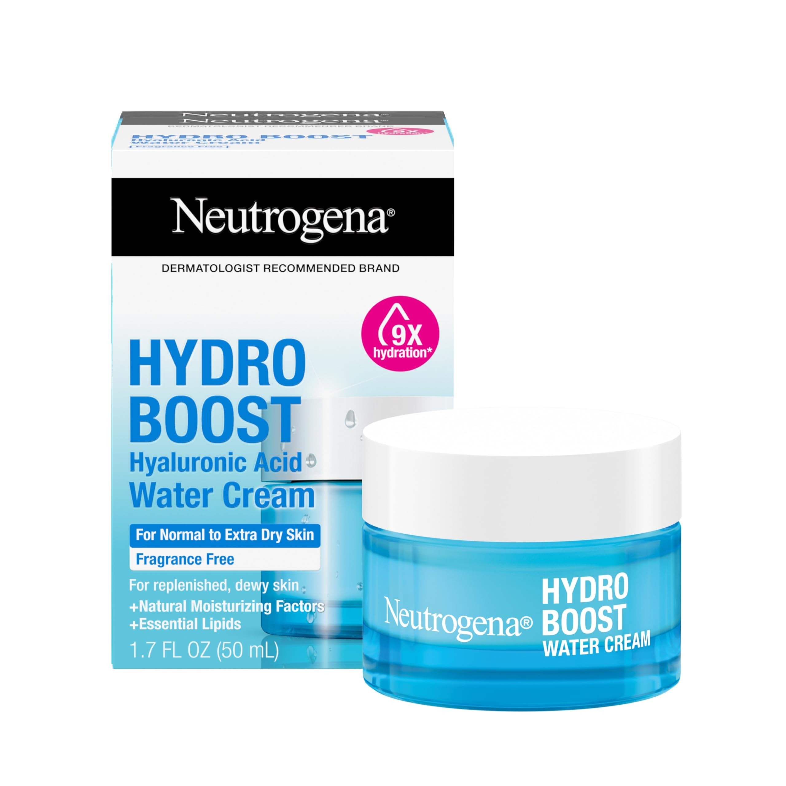 Neutrogena Hydro Boost Skincare Set, Hydro Boost Fragrance Free Gel Cream Face Moisturizer, 1.7 f... | Amazon (US)