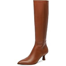 MUCCCUTE Knee High Boots Women - Boots for Women Square Toe Chunky Heels Tall Boots Pull-On PU Lo... | Amazon (US)