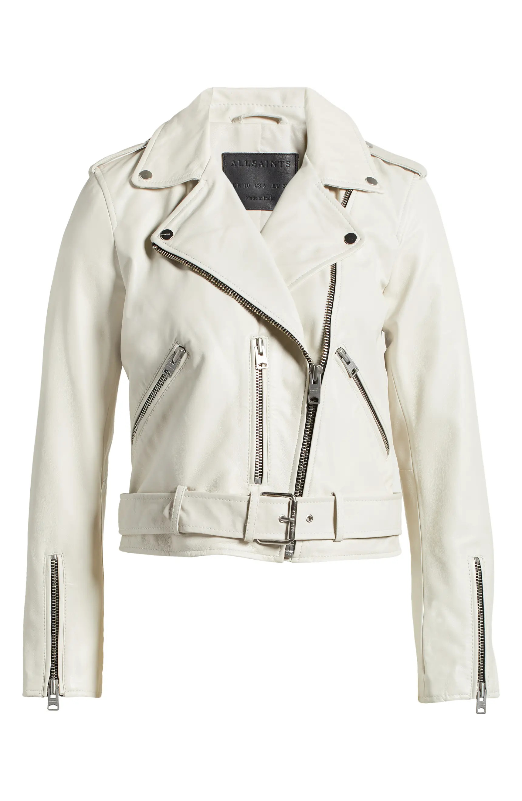 Balfern Sheepskin Leather Biker Jacket | Nordstrom