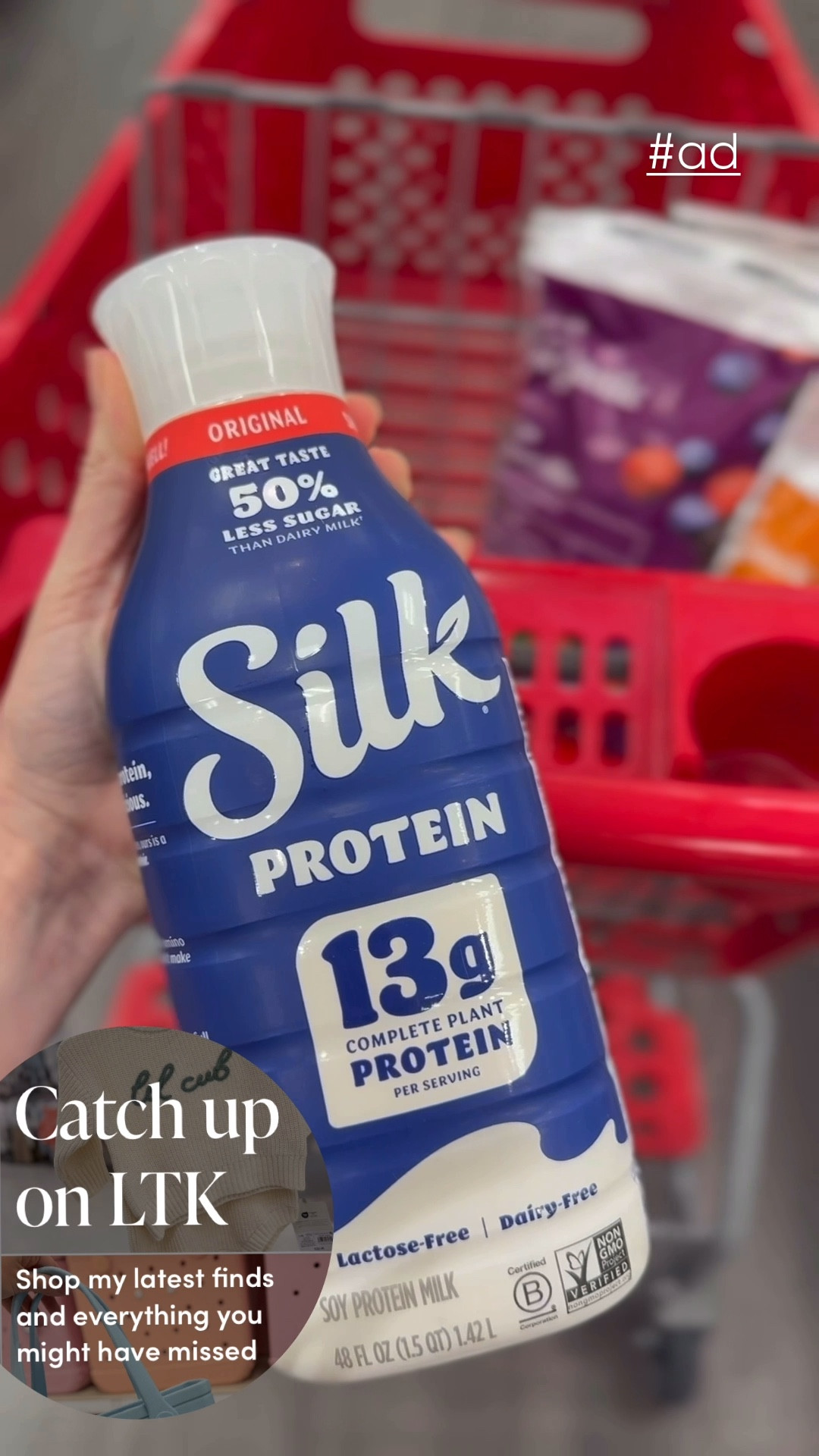 

#ad Found this on my Target run and it’s been on repeat ever since! 🛒🎯
Silk High Protein Soy Milk — grabbed both Original + Chocolate for smoothies and easy mornings, with 13g plant protein per serving.
Find it at @Target ✨ Save 20% with Target Circle 2/22-2/28! 
#ad #SilkTarget #targetpartner #feelplantygood @silk @target


#shopltk #liketkit @shop.ltk 