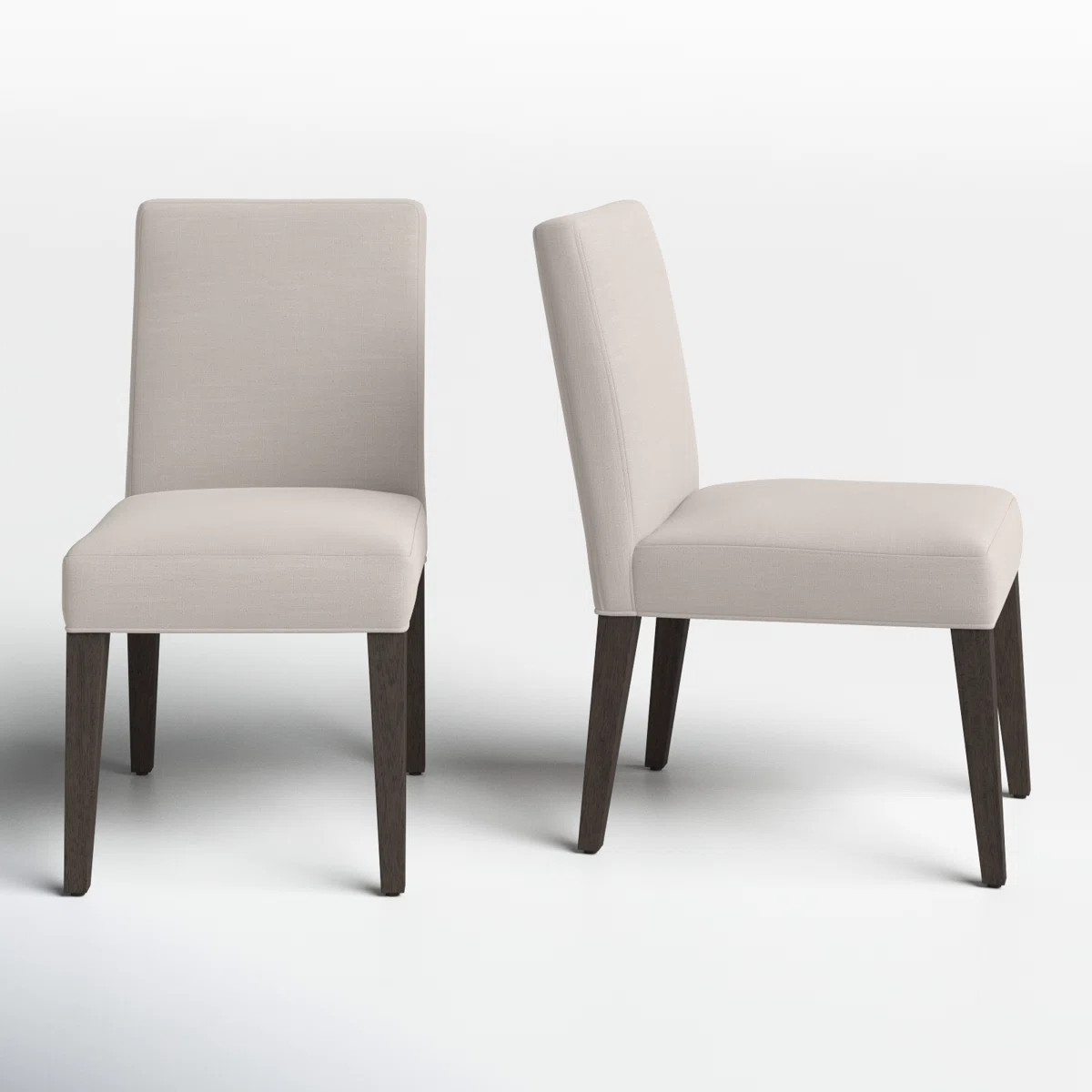 Meria 19.25'' H Linen Blend Upholstered Parsons Chair (Set of 2) | Wayfair North America