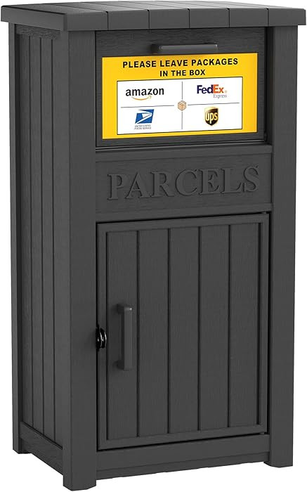 Package Delivery Box for Outside with Sign, Large Lockable & Weatherproof Anti-Theft Parcel Drop ... | Amazon (US)