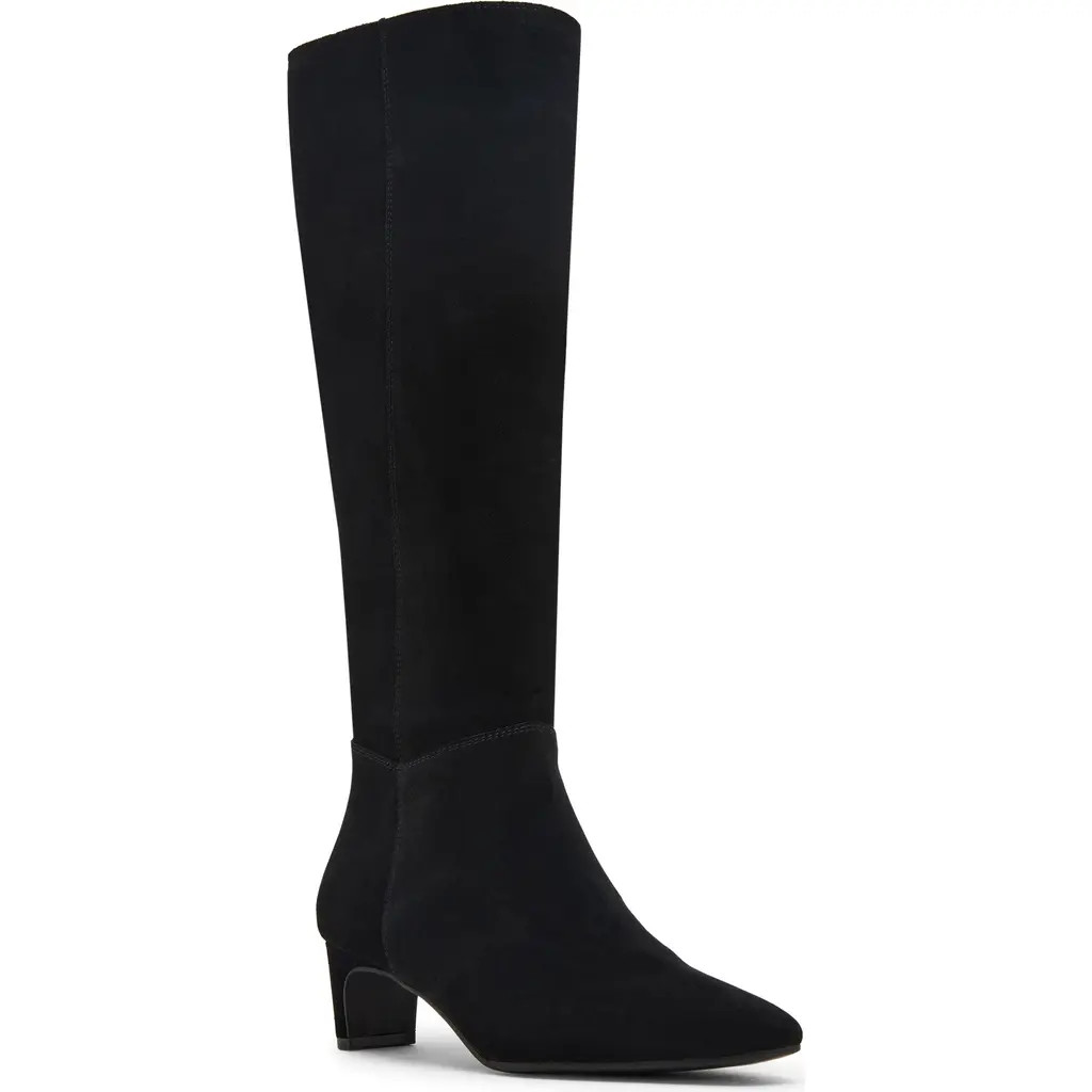 Blondo Stella Waterproof Knee High Boot in Black Suede at Nordstrom Rack, Size 8 Regular Calf | Nordstrom Rack