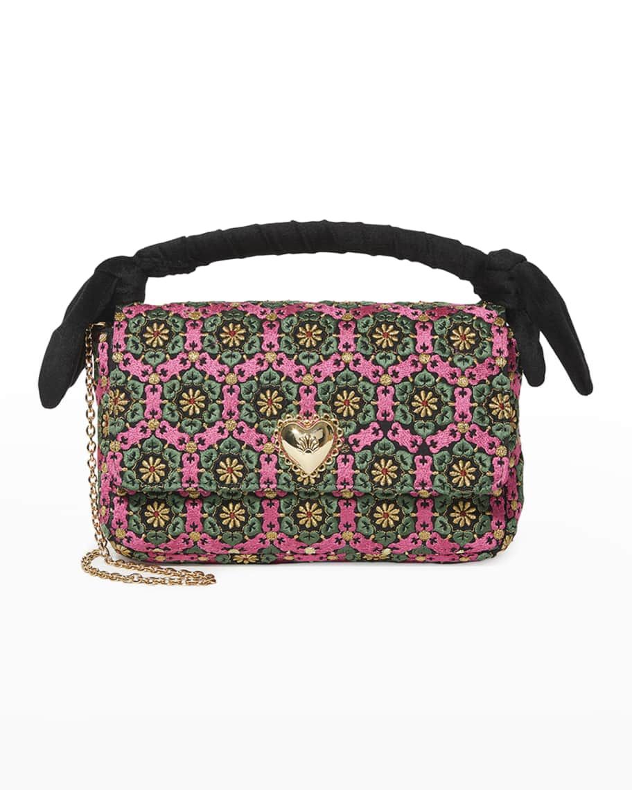 Lele Sadoughi Cleo Embroidered Clutch Bag | Neiman Marcus