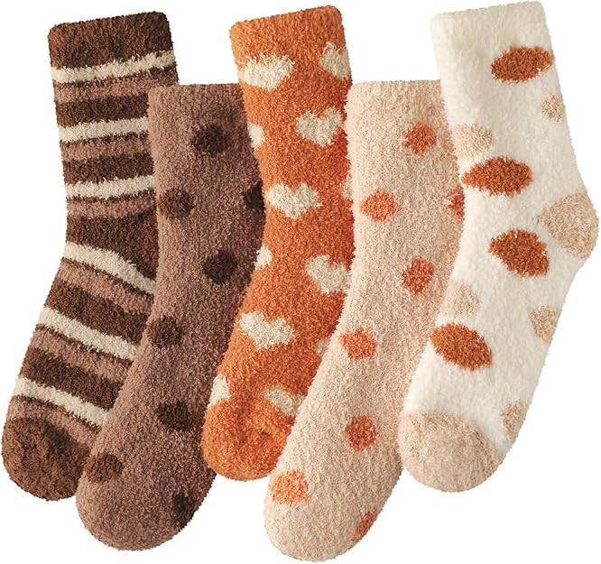 Trifabricy Womens Fuzzy Socks - Super Soft Fluffy Winter Warm Cozy Home Sleeping Slipper Socks fo... | Amazon (US)