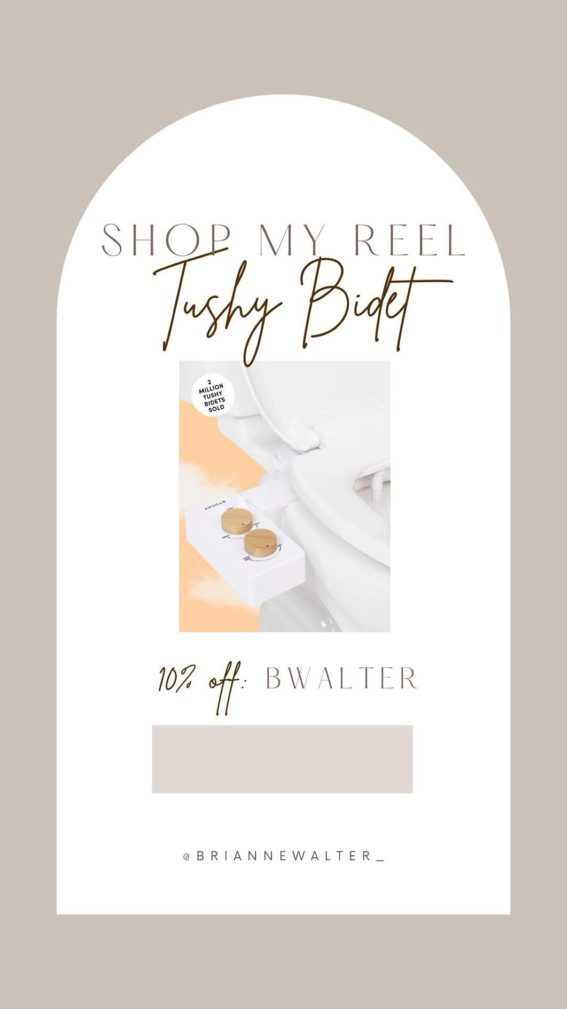 Upgrade your toilet with the tushy spa 3.0 bidet! Get 10% off with my code: BWALTER 

#LTKSaleAlert #LTKOver40 #LTKHome