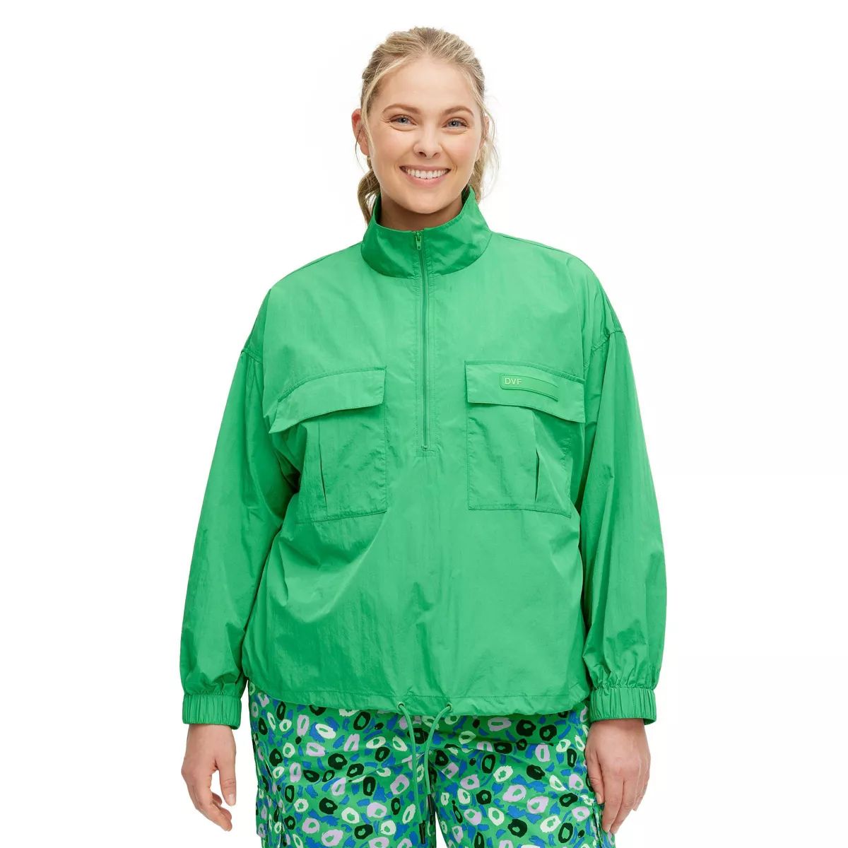 Women's Nylon Packable Long Sleeve Half Zip Jacket - DVF for Target 2X | Target