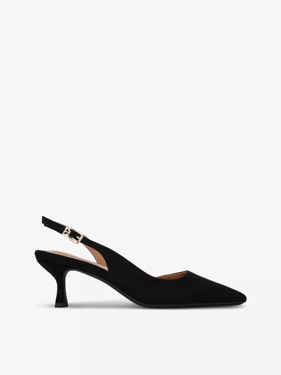 Aria Low 2 slingback suede courts | Selfridges