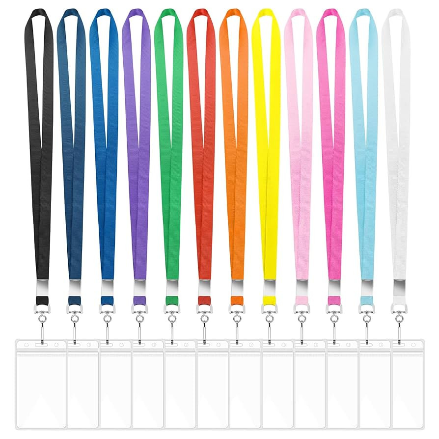 12 Pack Lanyards for ID Badges Cruise Lanyard for Ship Cards with Waterproof ID Badge Holder Crui... | Amazon (US)