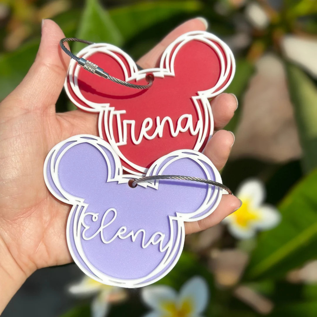 Personalized 3D Mouse Acrylic Bag Tag Keychain | Etsy (US)