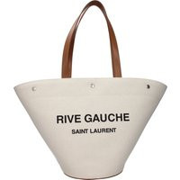 Saint Laurent Rive Gauche Donnas Borsa A Tracolla In Tessuto Beige/Mattone | Balardi (US & Canada)