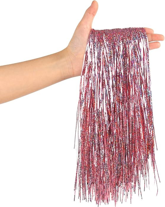 VEYLIN 2000 Strands Rose Gold Tinsel Icicles Foil Fringe Tinsel Garland for Holiday Christmas Tre... | Amazon (UK)