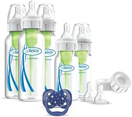 Dr. Brown's Options+ Anti-Colic Baby Bottle Gift Set with 4oz and 8oz Bottles and PreVent Pacifie... | Amazon (US)