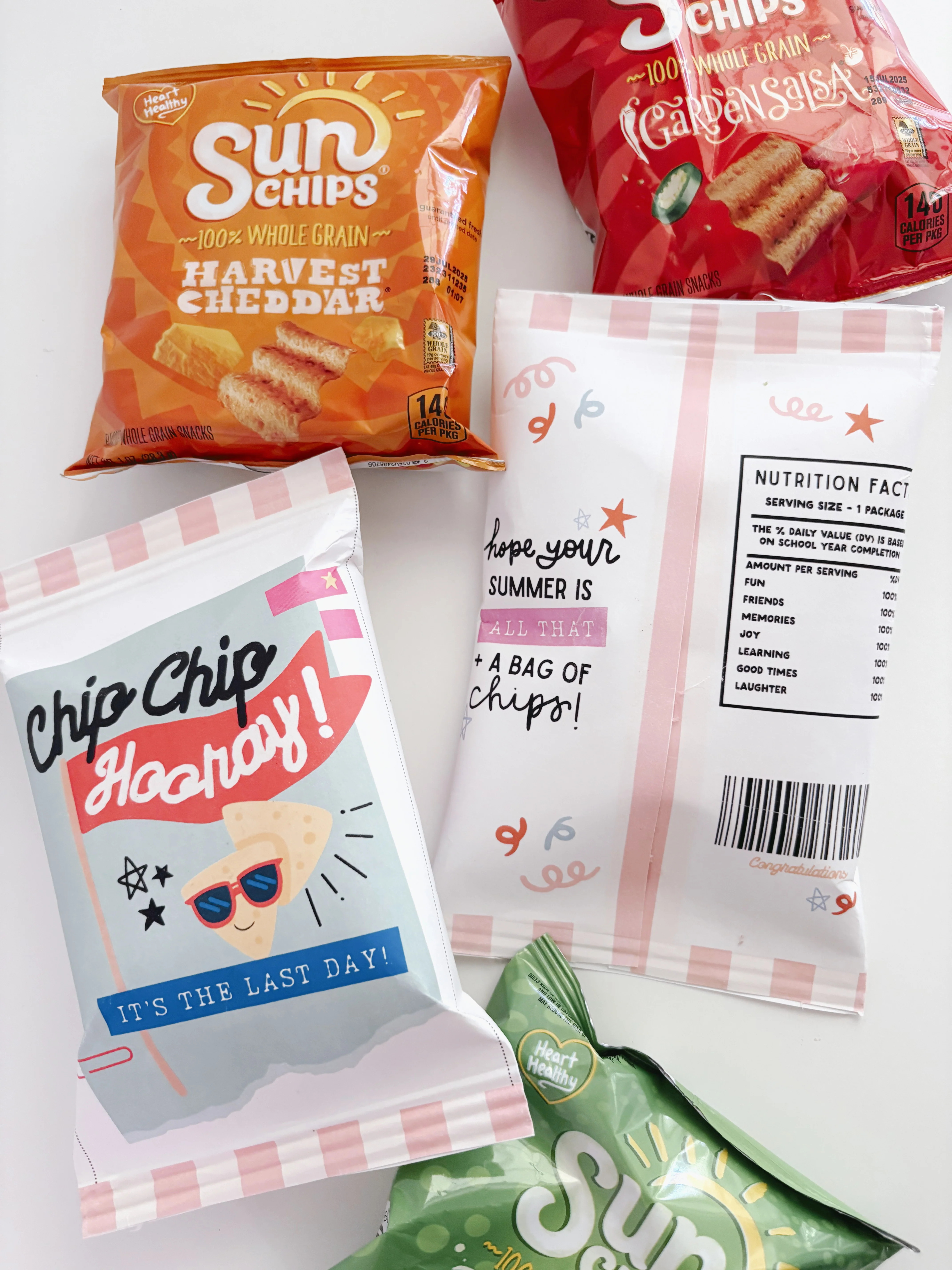 Chip Chip Hooray it's the last day! | Printable Chip Bag | The Letter Vee