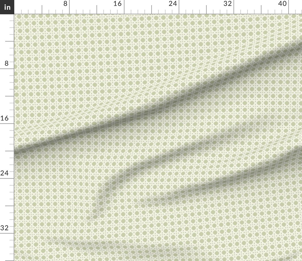 Cane Reverse Light Sage Fabric | Spoonflower | Spoonflower