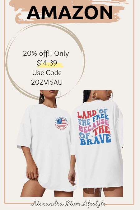 America t-shirt perfect for 4th of July outfit ideas! 

#LTKSeasonal #LTKFindsUnder50 #LTKSaleAlert