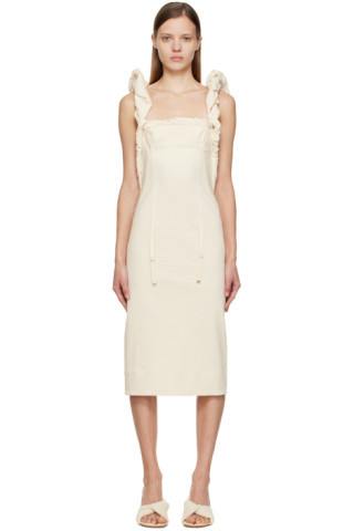 Off-White Le Papier 'La Robe Crema' Maxi Dress | SSENSE