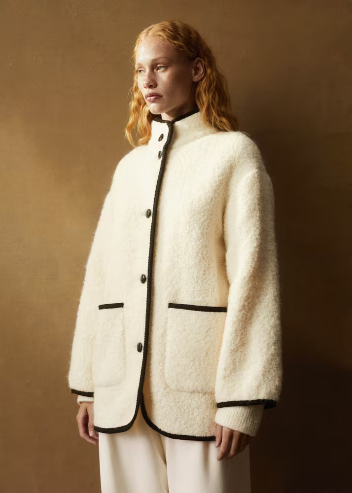 The Perfect Super Soft Cardigan Coat Italian Wool + Alpaca-Blend Bouclé | ME+EM Global (Excluding US)