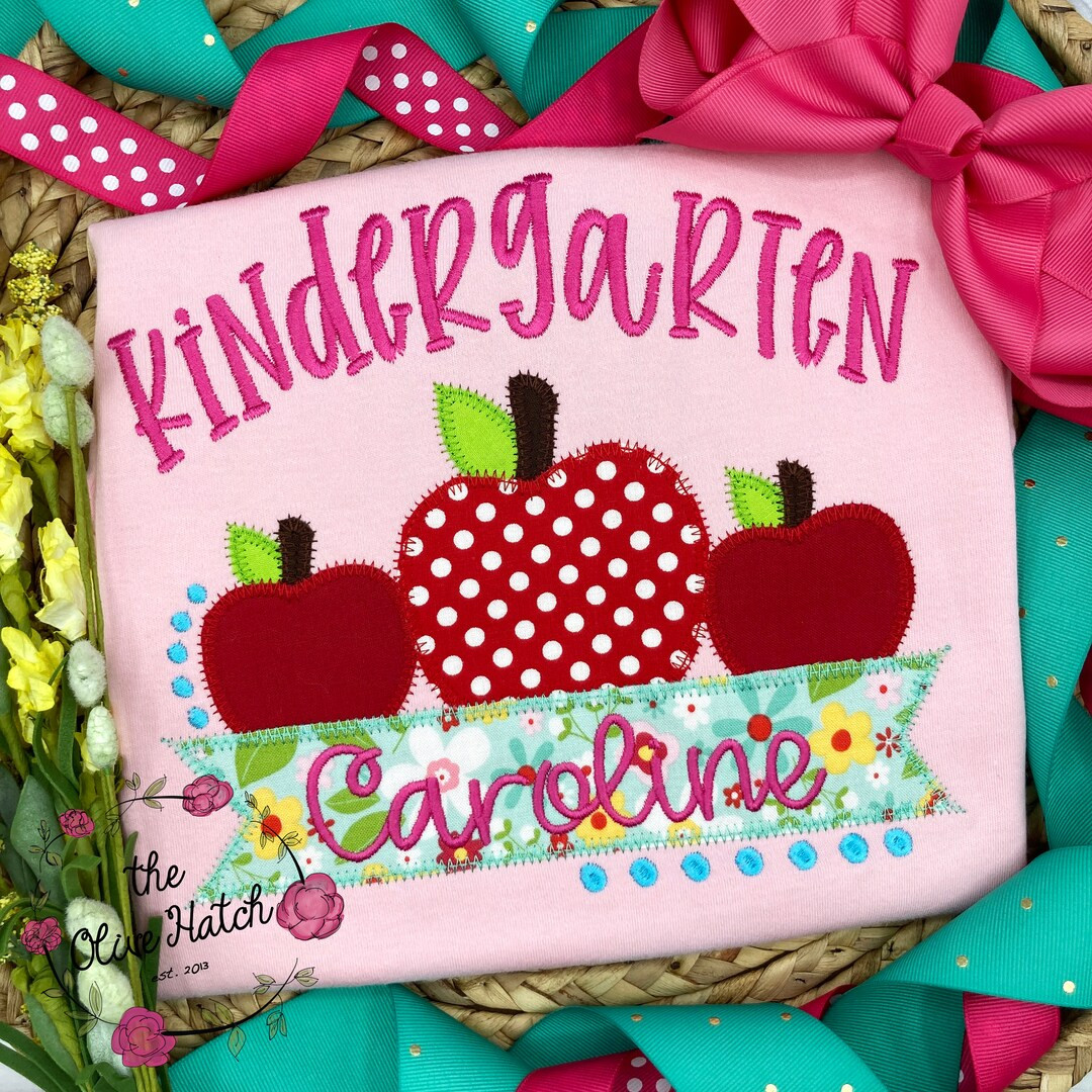 Back to School Shirt / Girl Back to School Shirt / School Shirt / Apples Shirt / Pre-k Shirt / Pr... | Etsy (US)