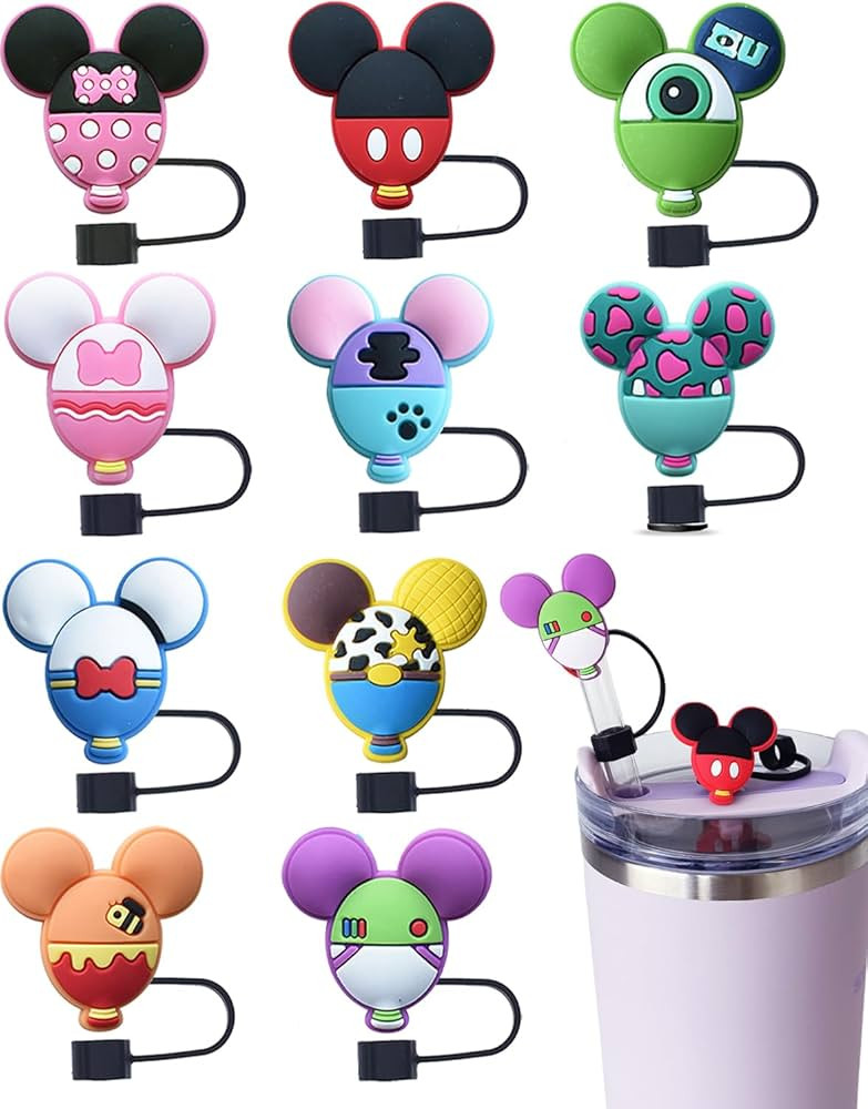 10PCS Funny Straw Cover Cap Compatible with Stanley for 30&40 Oz Cup 10 mm Drinking Straw Topper,... | Amazon (US)