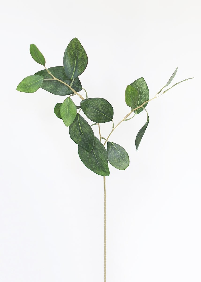 Artificial Silver Dollar Eucalyptus Leaf Spray - 18" Tall | Afloral (US)