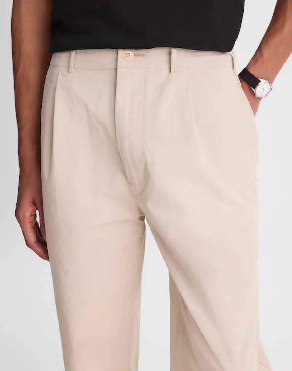 Pleated Chino Pants in Uniform Twill | Madewell