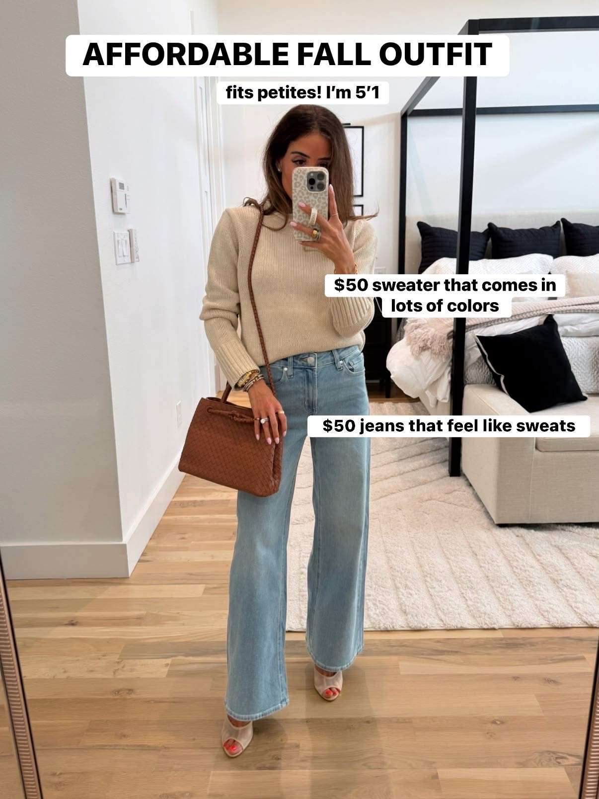 Fall outfit petite friendly extremely comfy stretchy jeans size 24s organic cotton sweater size xs fall bag that looks designer

#LTKootd #LTKSaleAlert #LTKPetite