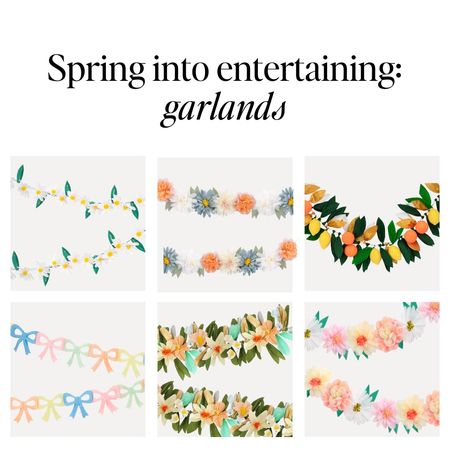 Easter or Spring parties are better with garland. 

Here's a round up of the best garlands for spring entertaining. 

How to use: 
1. Buy
2. Hang
3. Party

For best results add multiples for high impact and pair with solid garlands in coordinating colors to really make a statement. 

As one of the original party bloggers, I've got over 10 years of sources, ideas and expertise under my belt. 

I'll be linking my favorite party supplies (there's a lot) so be sure to follow along for all things entertaining and home decor finds that you can't live without. 

Life is in the details. Decorate accordingly. 

Entertaining, party decor, tabletop, spring finds, spring tabletop, Amazon finds, grandmillenial, chinoiserie, southern decor, east coast traditional, palm beach chic, pink decor, kitchen finds, dining table, Easter party, feminine decor, home finds, home decorating. 

#LTKhome #LTKparties #LTKSeasonal