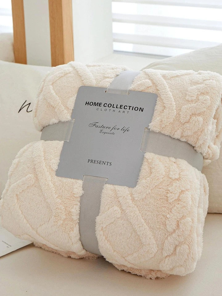 1 Peça Cor Sólida Minimalista Sólido Tecido Tecido Multi-Tamanho Caloroso Cobertor Para Todo E... | SHEIN