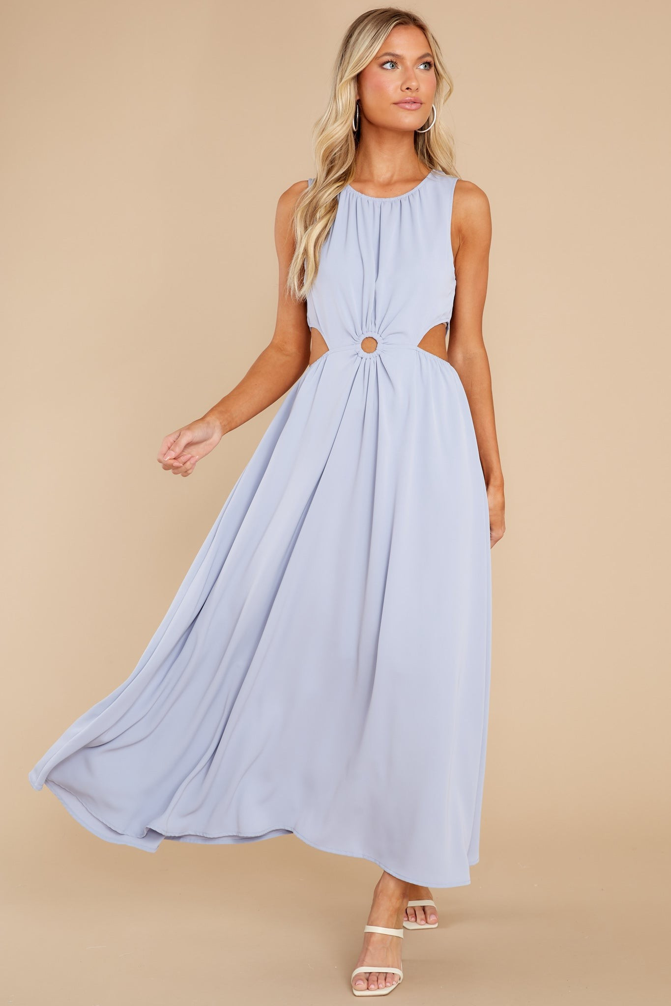 Wander With Me Dusty Blue Maxi Dress | Red Dress 