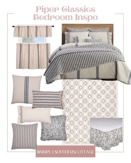 piper classics bedroom inspo / bedroom style / bedroom essentials / neutral bedding / my minden rug / throw pillows / window drapes / bed skirt 

#LTKSeasonal #LTKhome #LTKstyletip