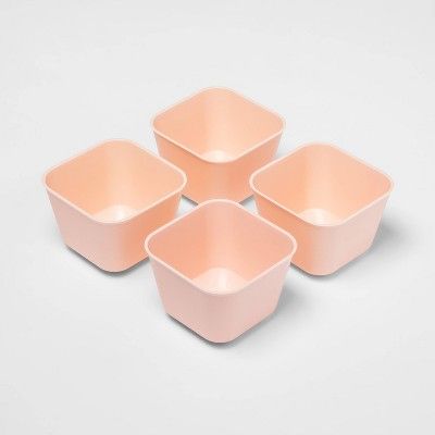 4pk Small Storage Trays Feather Peach - Room Essentials™ | Target